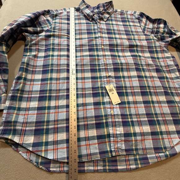 NWT $98 Ralph Lauren Classic Fit Plaid‎ Preppy Classic Long Sleeve Shirt Men 3XB - Picture 10 of 11